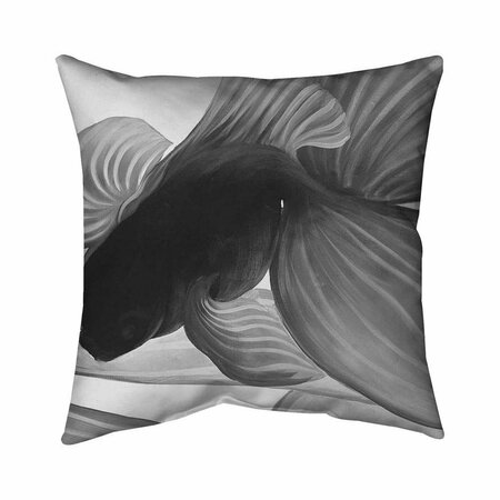 FONDO 20 x 20 in. Monochrome Two Betta-Double Sided Print Indoor Pillow FO2794509